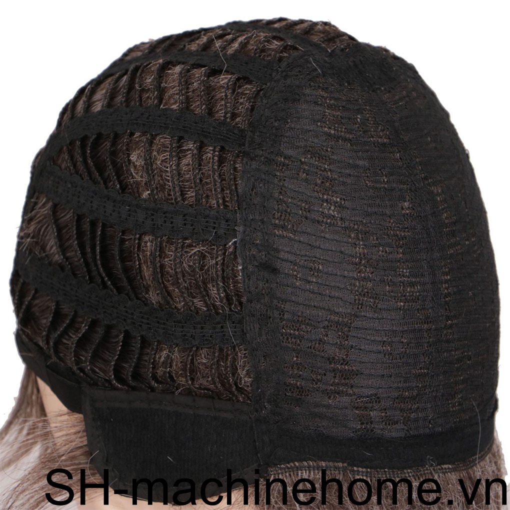 Bộ Tóc Giả Ngắn Xoăn Màu Nâu Dành Cho Nữ Hóa Trang