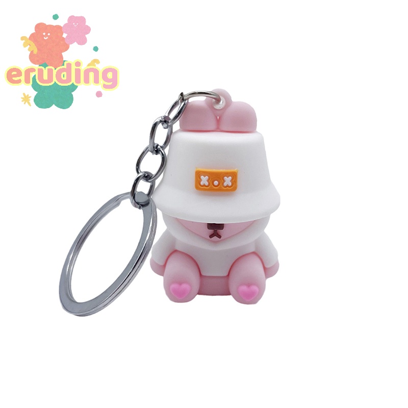 Móc Khóa Hình Gấu Đang Ngủ Bằng PVC Dễ Thương Thời Trang Trang Trí Túi Xách / Móc Khóa Xe Hơi