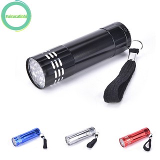 Parucutin Đèn Pin mini uv 9 Bóng led Siêu Sáng Tiện Dụng vn