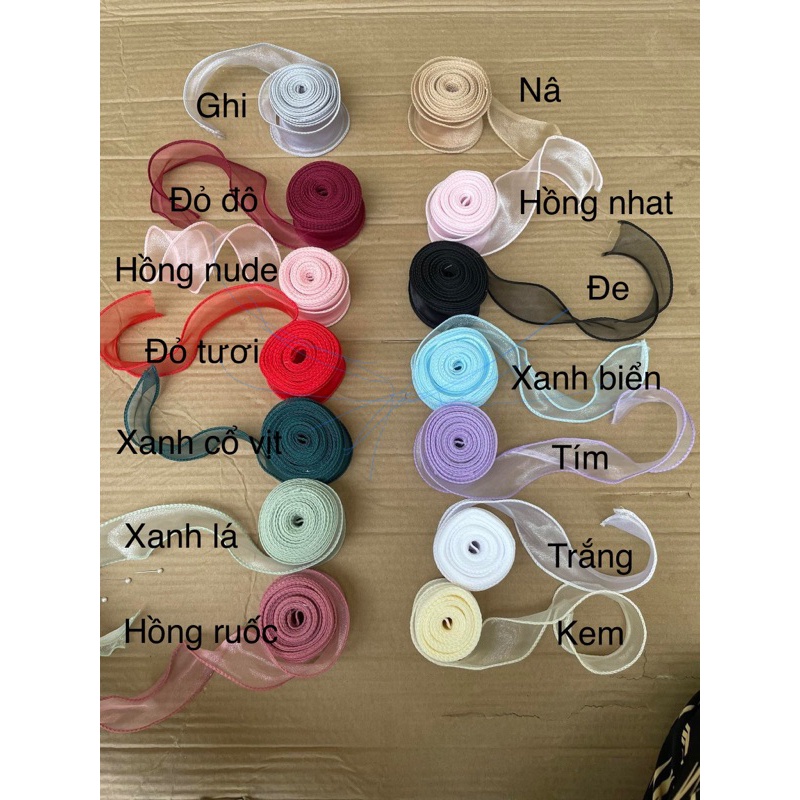 Ruy băng voan viền sóng biển - bản 4cm*10y