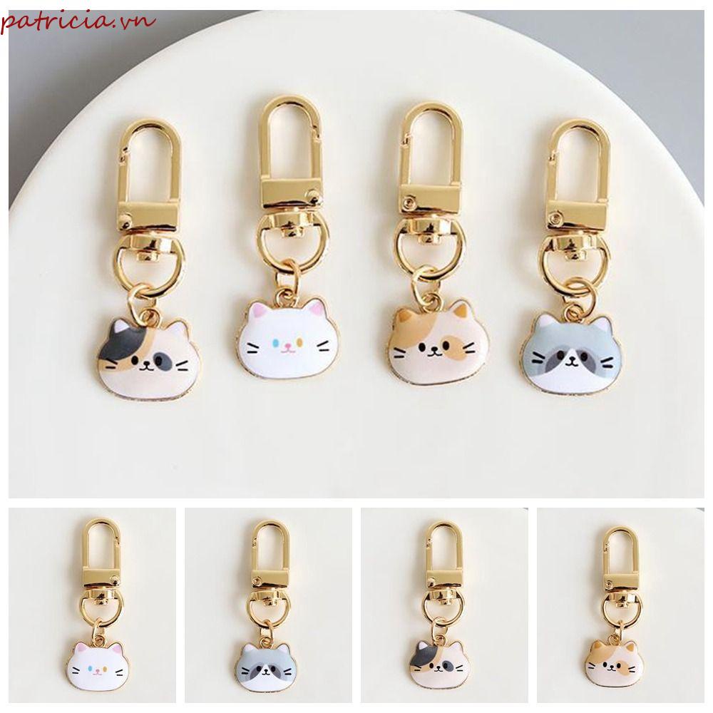 Patricia Móc Chìa Khóa Hình Mèo Nhỏ Bằng Kim Loại Tinh Tế Thủ Công Tinh Tế Ngọt Ngào