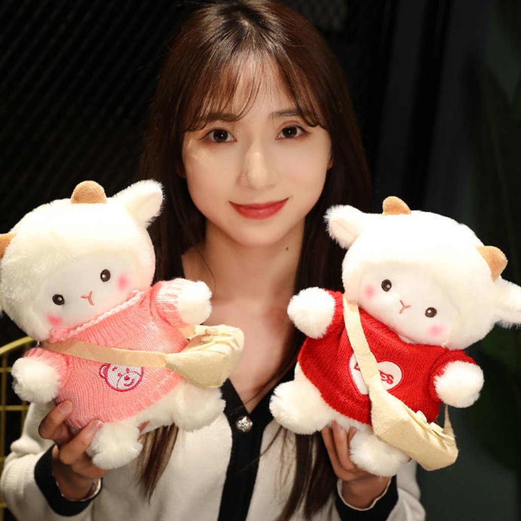 Thú Nhồi Bông Hình Gấu Dễ Thương Cho Bé Gái Đồ chơi cừu nhồi bông trắng lông xù cao cấp đáng yêu Gấu