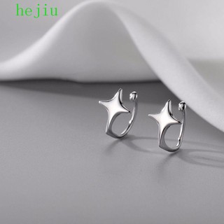 Khuyên Kẹp Vành Tai Không Cần Bấm Lỗ Nhỏ Màu Bạc Hình Ngôi Sao Nhỏ Cbic Cho Nữ hejiu