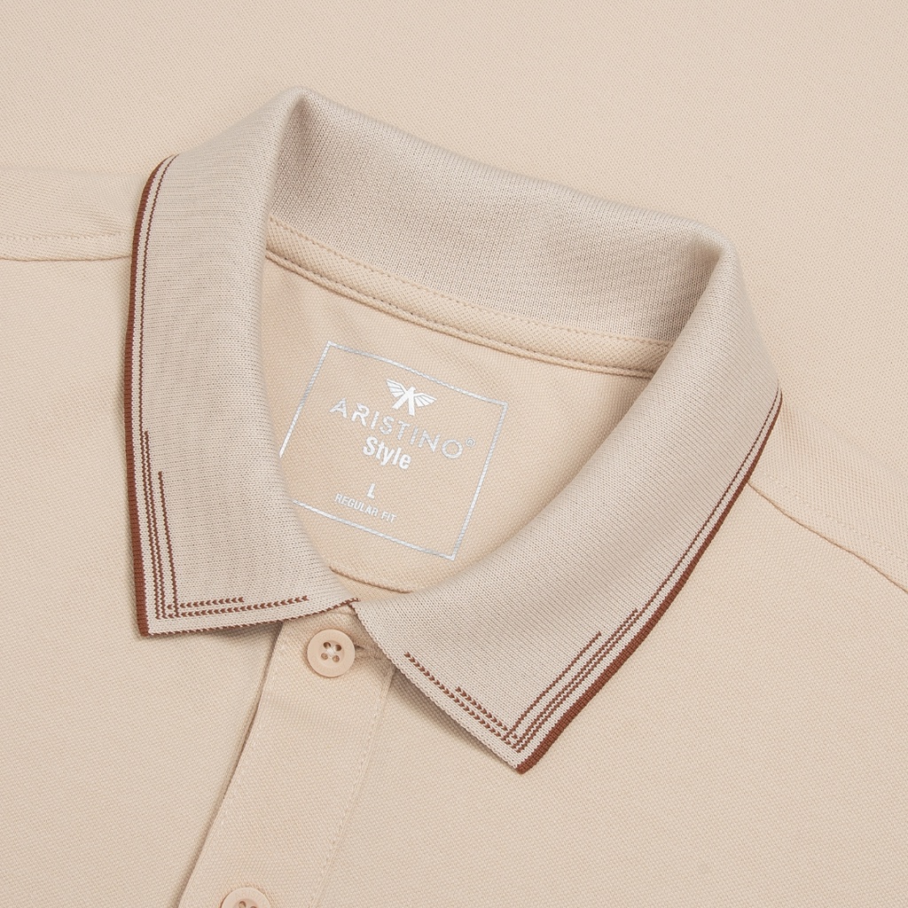Áo polo nam ngắn tay ARISTINO phom Regular fit, chất liệu Cotton thoáng khí, thấm hút tốt - APS168S3