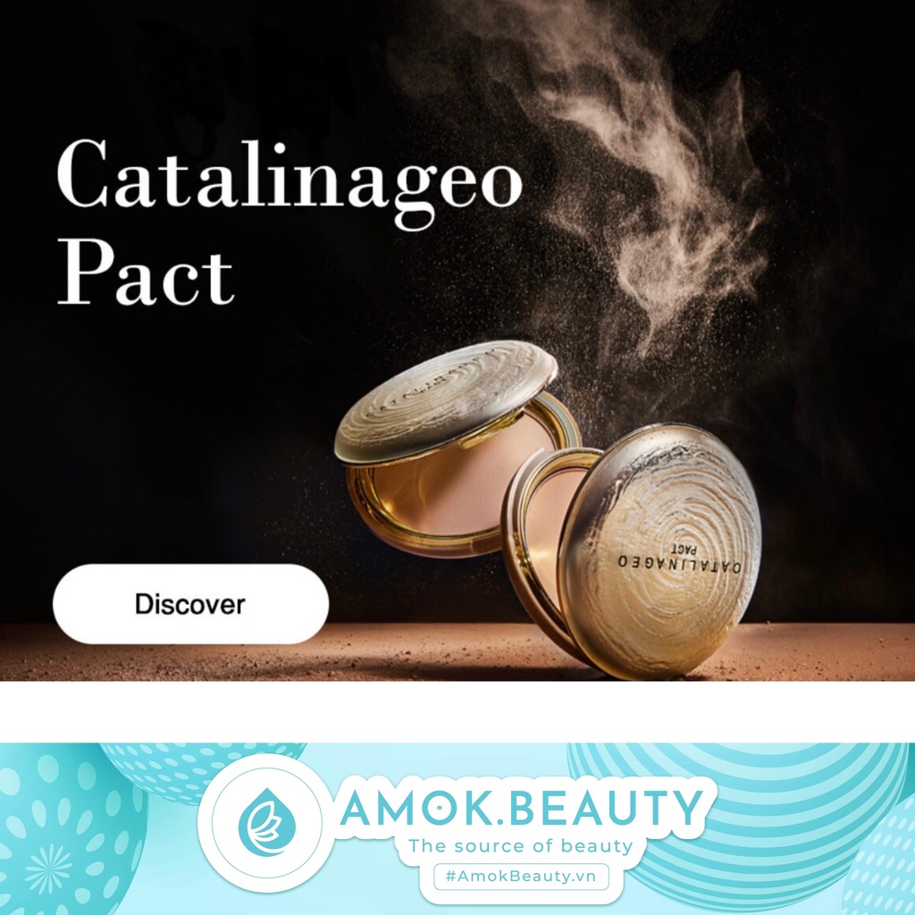 Phấn phủ Catalinageo Golden Pact Geo Lamy Màu Vàng 22g