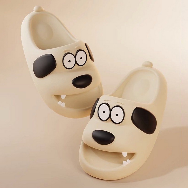 Dép Đi Trong Nhà Đế Dày Chống Trượt Thoải Mái In Hình Chó Pug Hoạt Hình Thời Trang Mùa Hè Cho Cặp Đôi