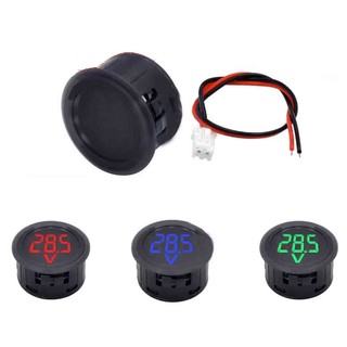 Dc5-100v Vôn kế kỹ thuật số LED Màn hình kỹ thuật số Vôn kế tròn Điện áp ô tô Đồng hồ đo dòng điện Volt Máy dò bảng điều khiển màn hình