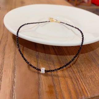 Dây Chuyền Mặt Đá Obsidian Đen Tự Nhiên