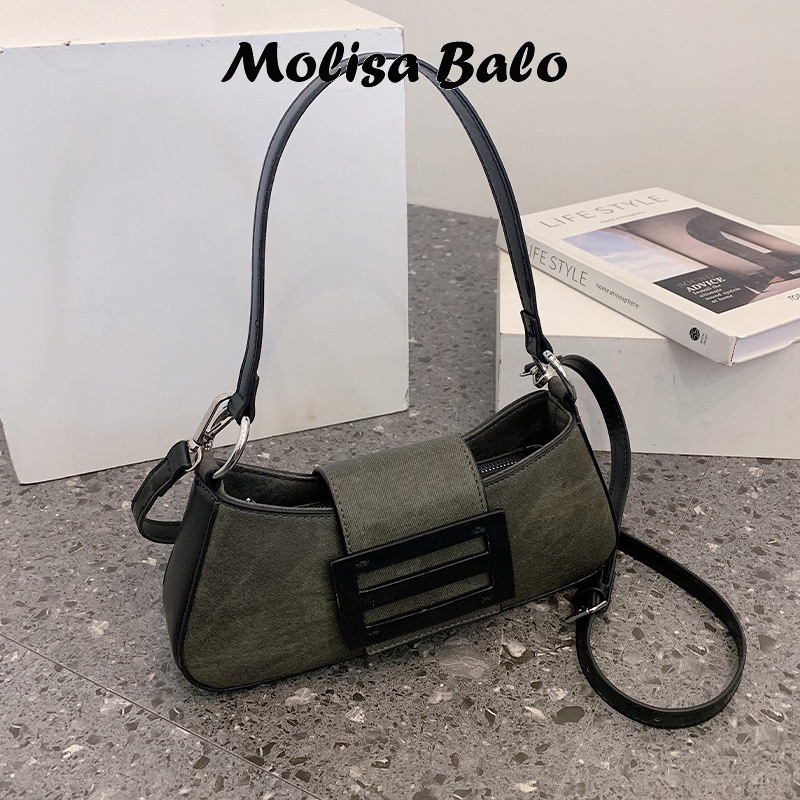 Molisa túi xách nữ túi đeo chéo 2023NEW phổ biến Vintage INS Thiết kế độc đáo GDJ23004SK 41Z231009