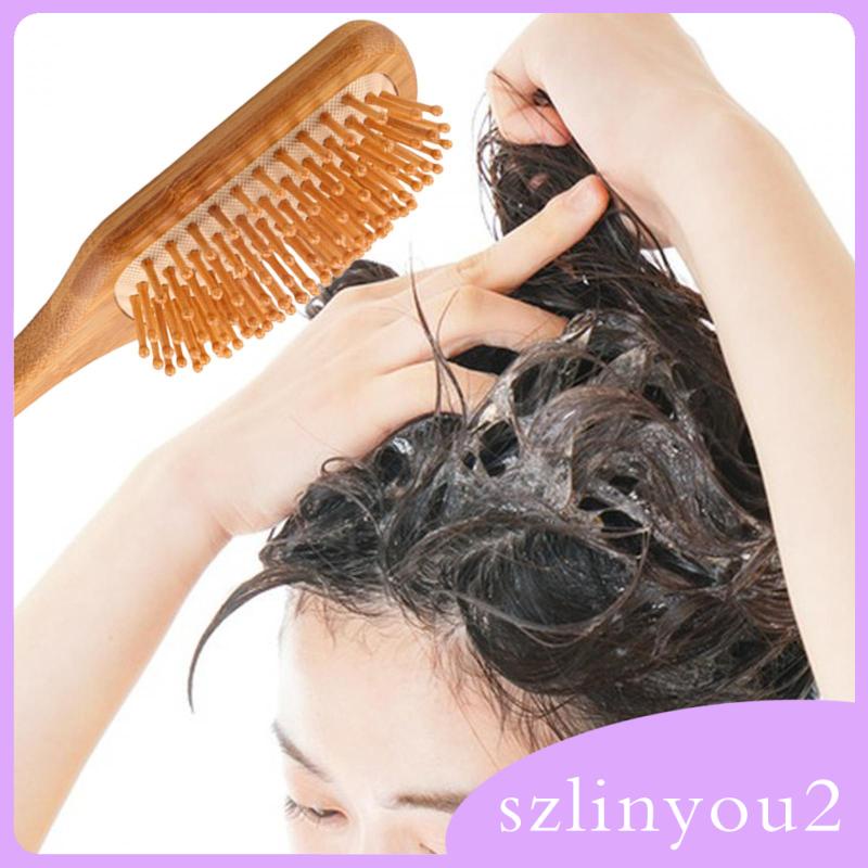 Lược Chải Tóc Bằng Tre Mát Xa Da Đầu Dành Cho Nam Và Nữ