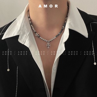 Vòng cổ Chuỗi Hạt Mặt Thánh Giá Phong Cách hip hop Cho Nam Và Nữ