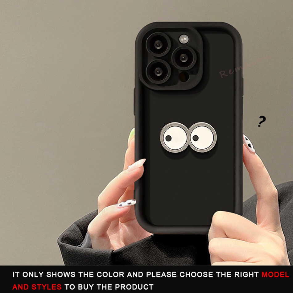 Ôp Điện Thoại Silicon Dẻo Màu Đen 3d Dễ Thương Cho iphone 11 12 13 14 15 pro max 11pro 12pro x xr xs max 7 8 plus se 2020 Ốp