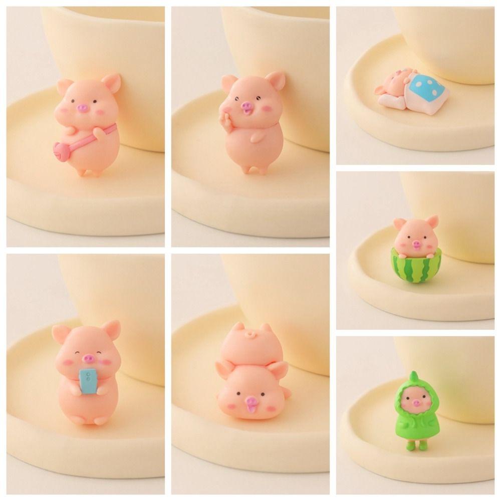 Mmluck pig Đồ trang trí Chú Heo Hoạt Hình Mini Dễ Thương Trang Trí Xe Hơi / Tiểu Cảnh / Nhà Cửa diy