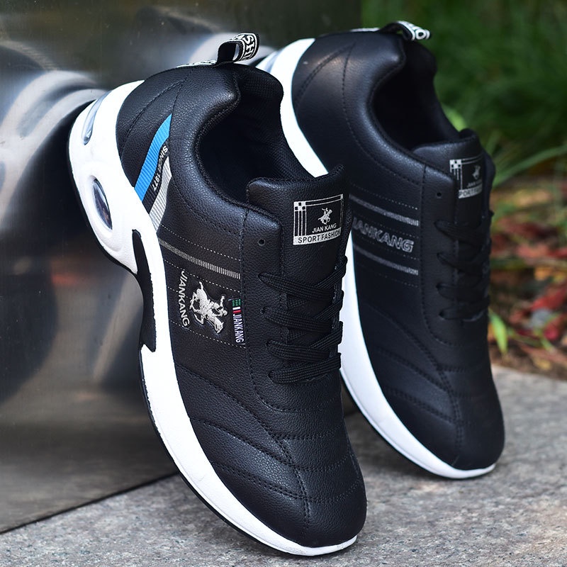 Giày Thể Thao Bằng Da Chống Nước Màu Trắng size Lớn 45 46 47 Cho Nam