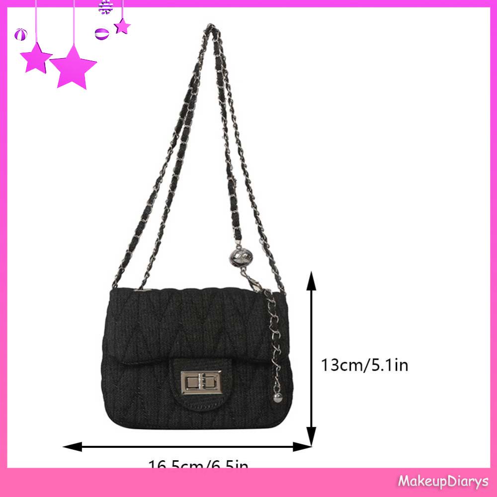 ★ Mỹ Phẩm Trang Điểm ★ Túi denim Đeo Chéo Thời Trang Dành Cho Nữ