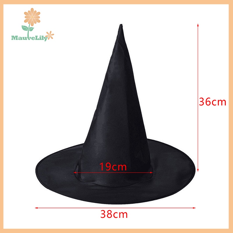 Mũ Phù Thủy Màu Đen Hóa Trang halloween
