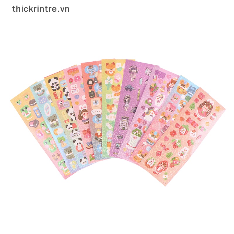 Set 10 sticker Họa Tiết Hoạt Hình Trang Trí Scrapbook