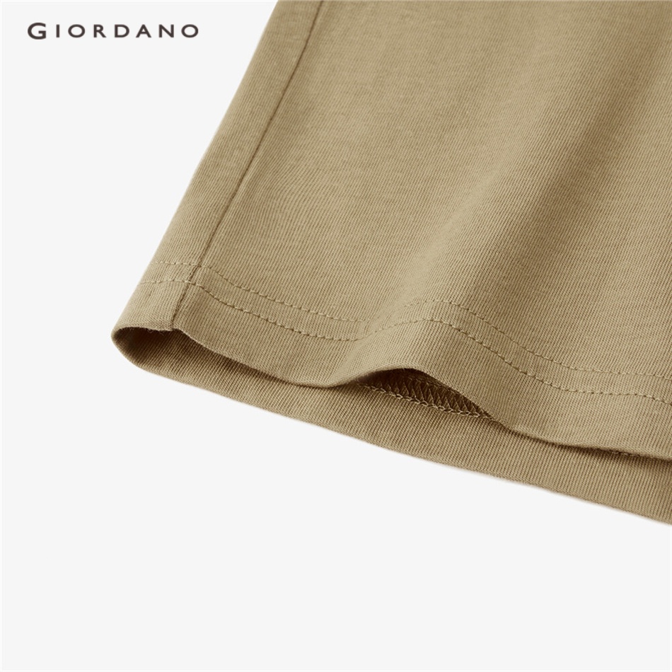 Áo thun Giordano 01022823 tay dài dáng rộng có 1 túi thời trang dành cho nam