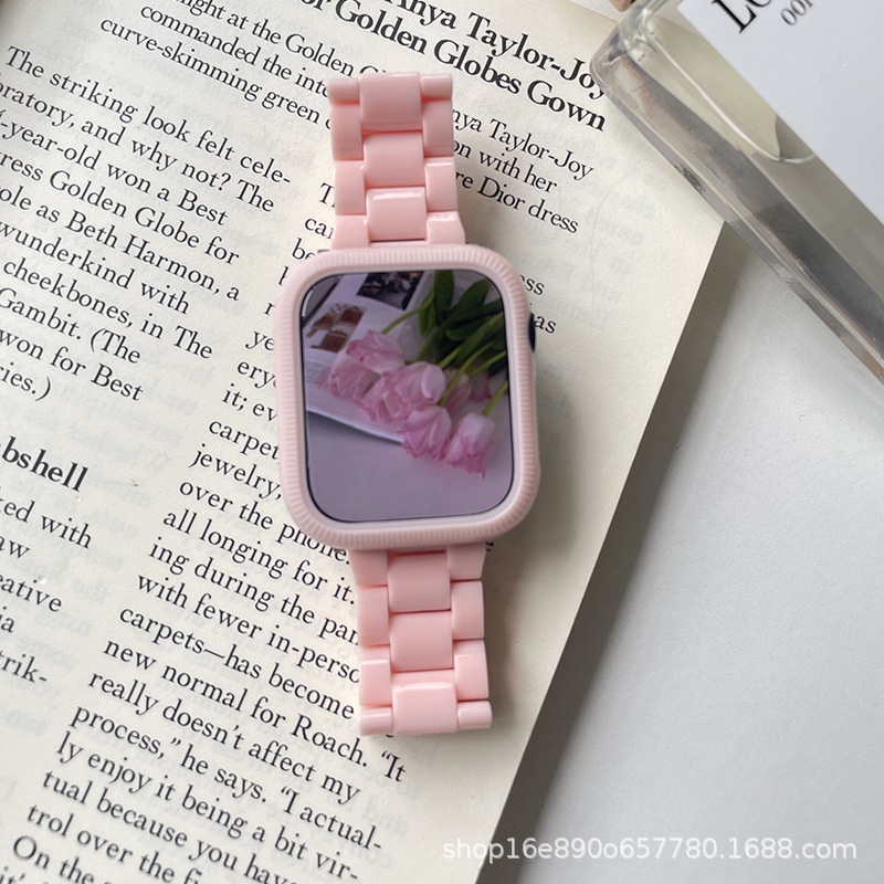 Dây Đeo Nhựa Màu Kẹo Cho Đồng Hồ Thông Minh iwatch 9 8 7 6 se 5 4 3 ultra 2 42mm 40mm 41mm 45mm 44mm 38mm