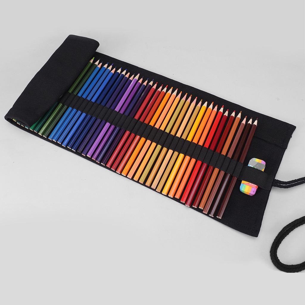 Túi Đựng Bút Chì Đa Năng Màu Đen Bằng Vải canvas