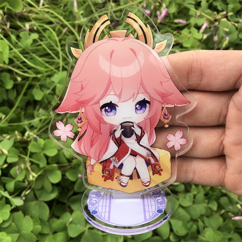 Mô hình standee Game Genshin Impact Alhaitham Yaoyao Beelzebul Yae Miko Klee tượng acrylic anime chibi mô hình trưng bày