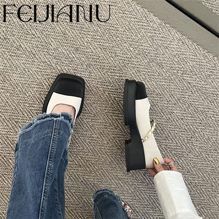 FEIJIANU  Dép nữ giày búp bê nữ Hở Ngón Đế Dày Thời thượng Thể thao và thời trang Thể thao Cá tính FDL2300MPG 41Z231012