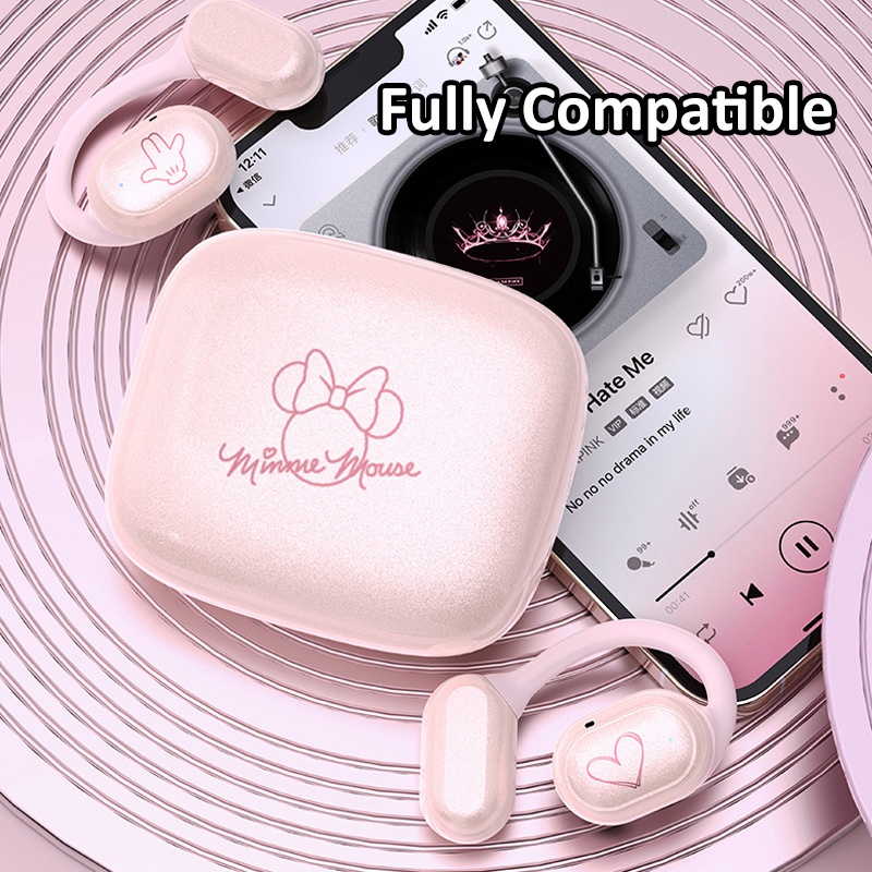 Disney Tai Nghe Treo Vành Tai dn19 bluetooth 5.3 Không Dây Âm Thanh hifi Hai Chế Độ Âm Thanh Kỹ Thuật Số Pin Thấp Hình Chuột mickey minnie Đáng Yêu