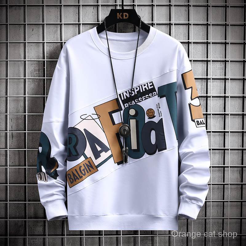 Áo Thun Tay Dài Cổ Tròn Phong Cách Đường Phố Thời Trang Xuân Thu Cho Nam