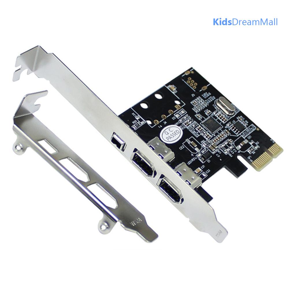 Card video Pcie 1x Sang 16x 1394 Kèm 6 pin Và Thẻ Chuyển Đổi 4 pin