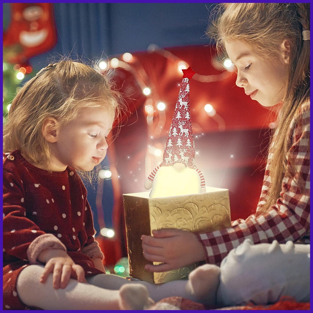 Búp Bê gnome Nhồi Bông Trang Trí Giáng Sinh Phát Sáng Dễ Thương