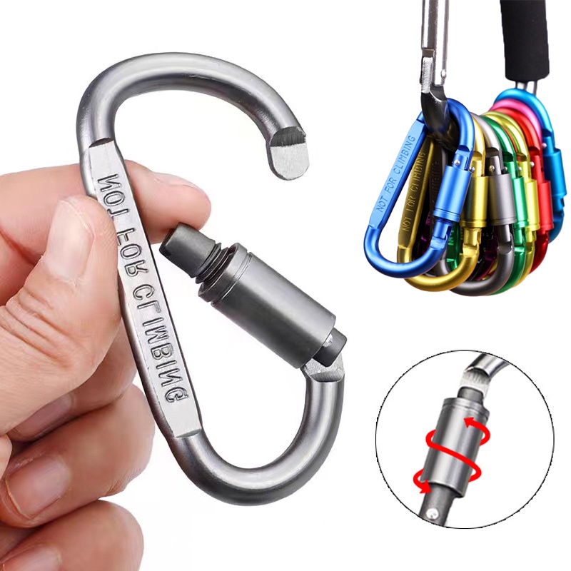Móc Khóa carabiner Chữ d Bằng Hợp Kim Nhôm Nhiều Màu