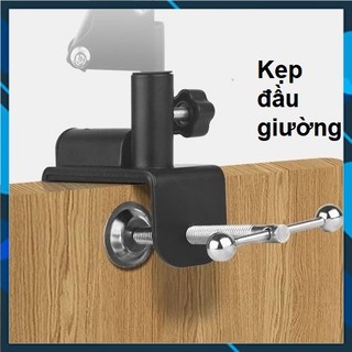 Chân kẹp đầu giường, chân kẹp hai chiều kẹp bàn dành cho các loại giá đỡ, đèn bàn học làm từ thép sơn tĩnh điện