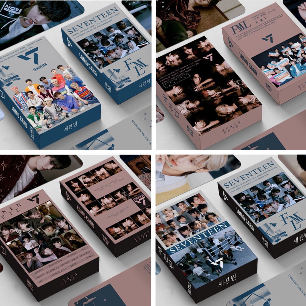 Hộp 30 Ảnh lomo Card Nhóm Nhạc seventeen 17 face the sun darling