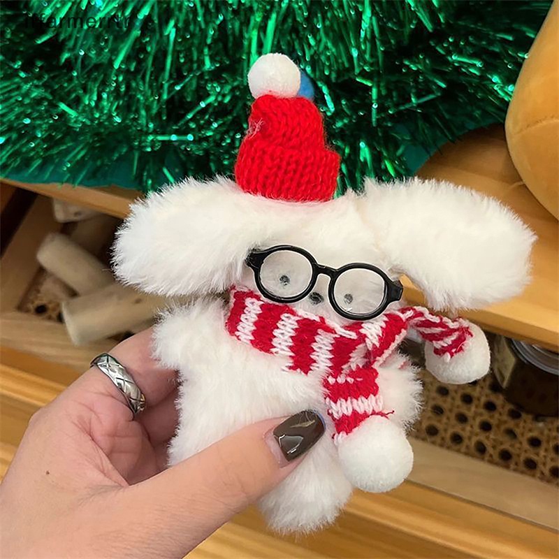 Đồ chơi nhồi bông Hình Thỏ Trắng Mềm Mại Đáng Yêu Treo Móc Khóa / Ba Lô / Xe Hơi Trang Trí Quà Tặng