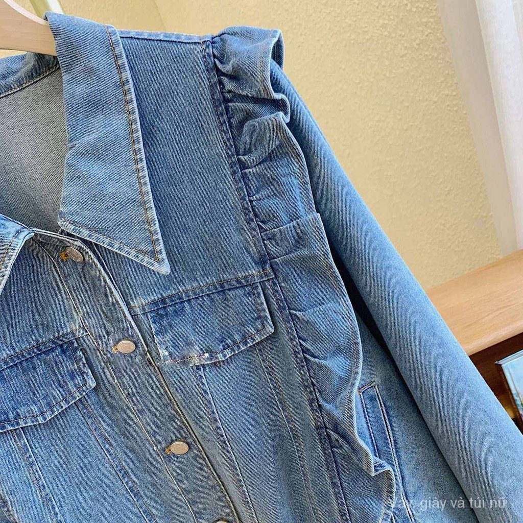 Áo Khoác denim Dáng Rộng Phong Cách retro Nhật Hàn Thời Trang Mùa Thu 2023