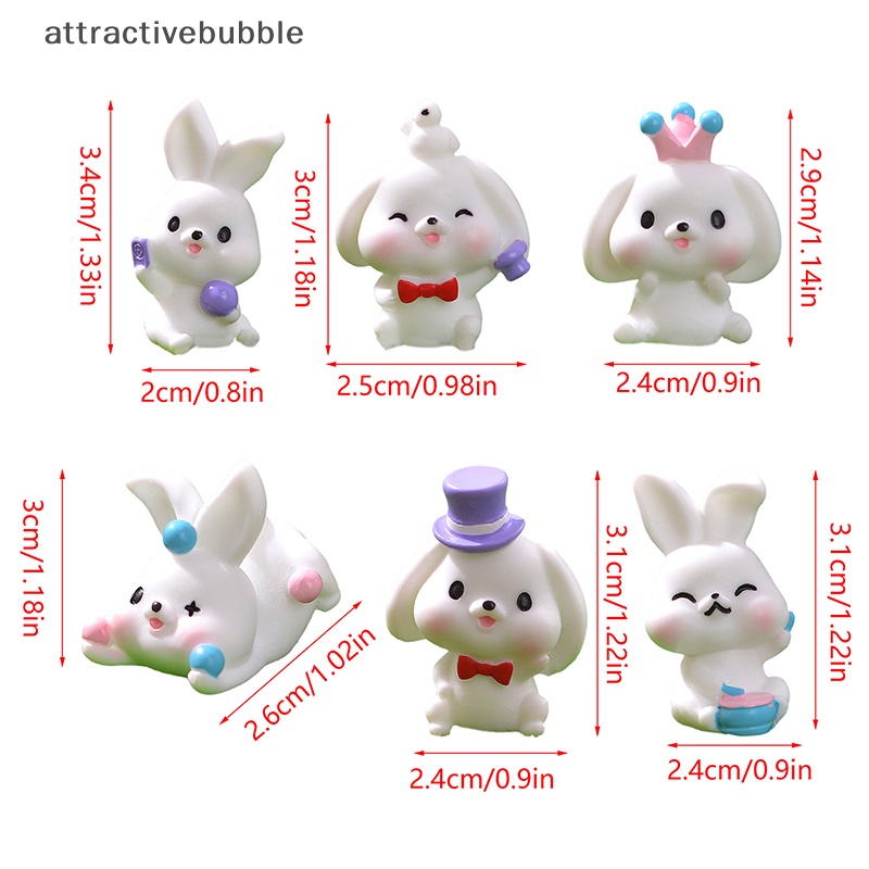 Atvn 1 Tượng Thỏ mini Dễ Thương Trang Trí Tiểu Cảnh Nhà Búp Bê