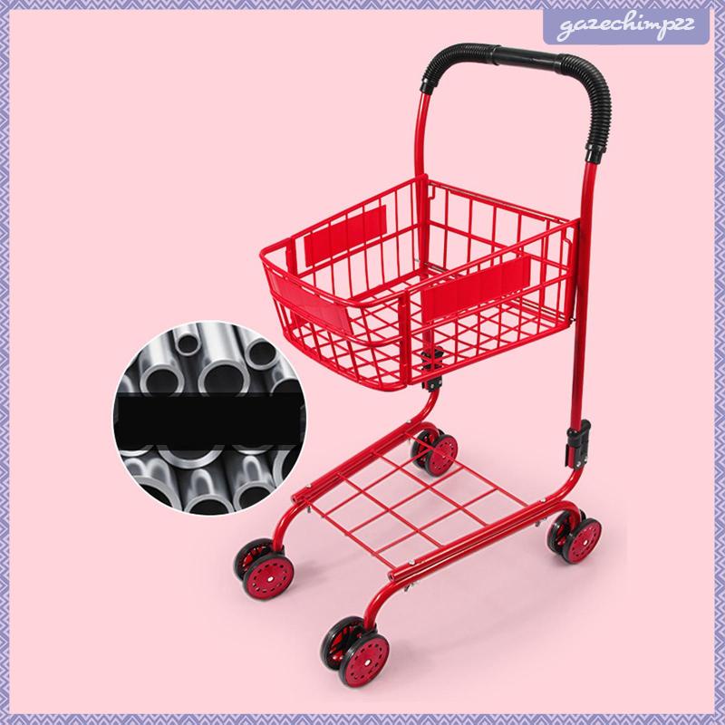 Xe Đẩy Mua Sắm mini Bằng Thiếc Tiện Dụng Trang Trí Cho Bé