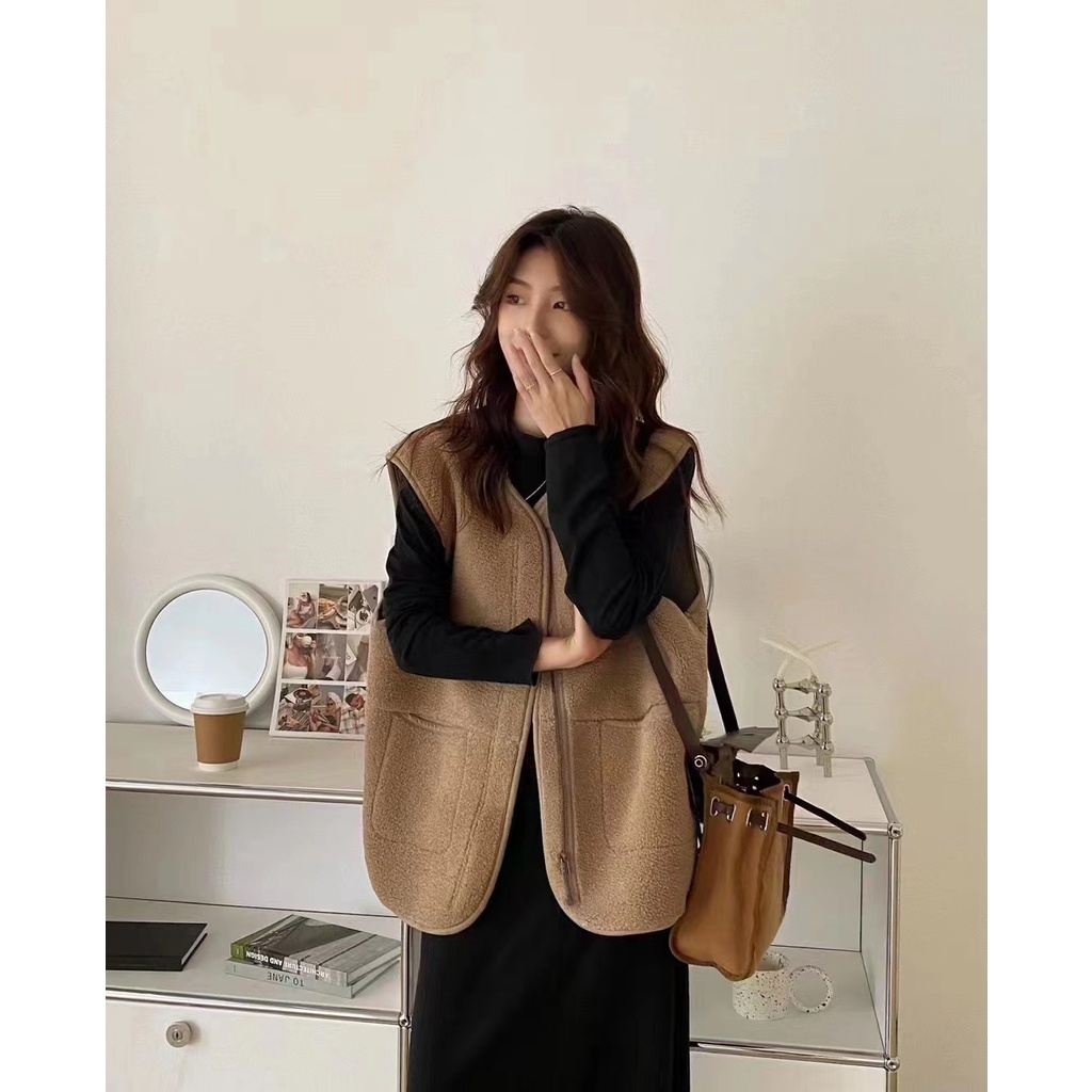 Áo gile lông cừu CAMkorea