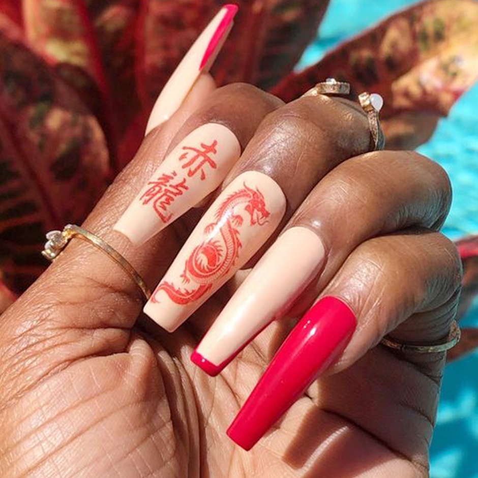 Miếng Dán Trang Trí Móng Tay 3d Nhiều Màu Chủ Đề Năm Mới Lbf720-723