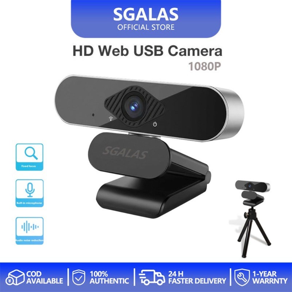 【SGALAS】 Webcam 1080p full hd, for PC Laptop, Giảm Tiếng Ồn Hỗ Trợ Họp / Phát Trực Tiếp Trên Cửa