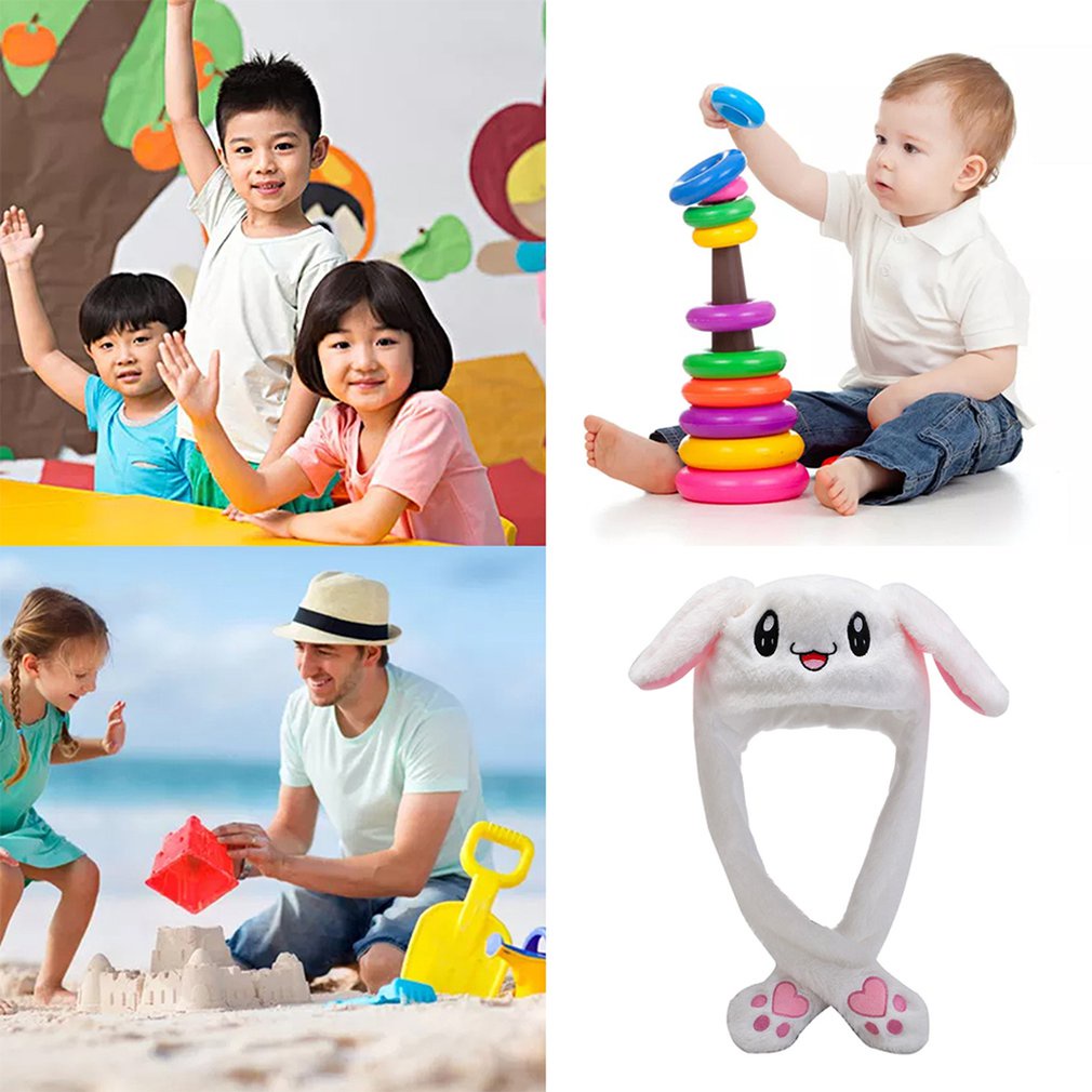 Nón, mũ tai thỏ vẫy hai tai đáng yêu. Bóp hơi giặt tai lên. Đi chơi lạnh, Đà lạt, chụp hình.i