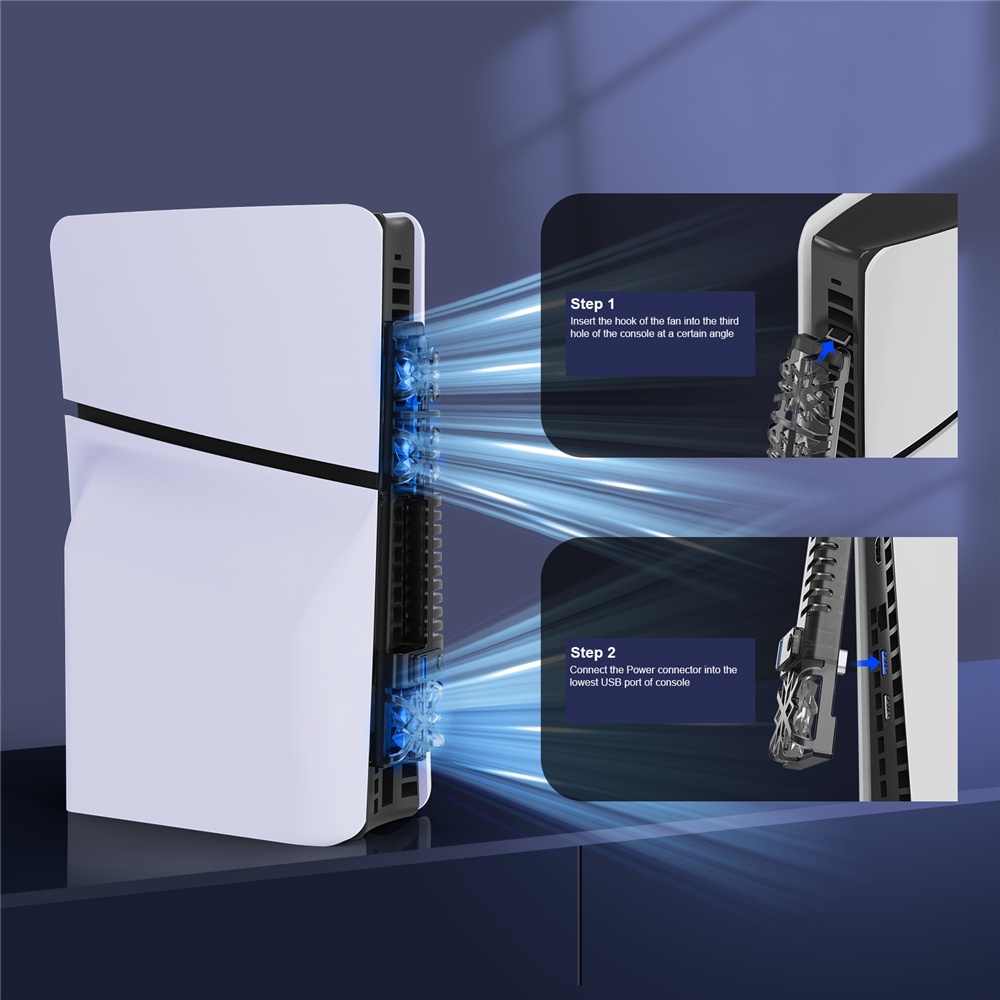 Quạt Tản Nhiệt Mỏng Có Đèn led Cho Máy Chơi Game ps5 ps5 slim