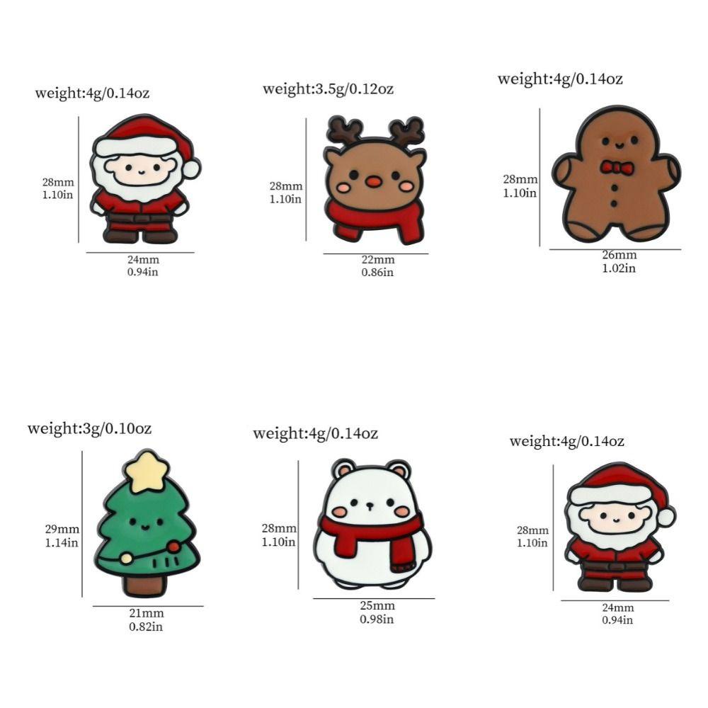 Back2life Ghim Cài Áo Họa Tiết Giáng Sinh / Người Tuyết / Tuần Lộc / Ông Già Noel Hoạt Hình Dễ Thương