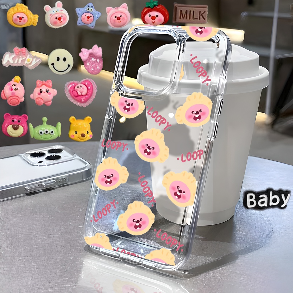 Ốp lưng 3D Sticker DIY Gắn Dép Trong Suốt In Cute Loopy Cho iphone 11/iphone XR/iphone X/XS/13/14/XSMAX/11pro/11ProMax/12/12PRO/12ProMax/13ProMax/13pro/14pro/14ProMax