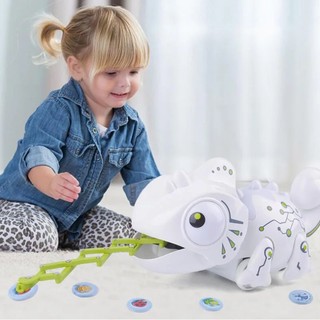 Realistic remote control chameleon portable robot toy for kids children