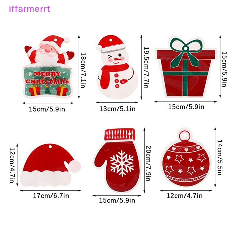 Set 5 Túi Nhựa Đựng Bánh Kẹo Tự Dính Trang Trí Giáng Sinh