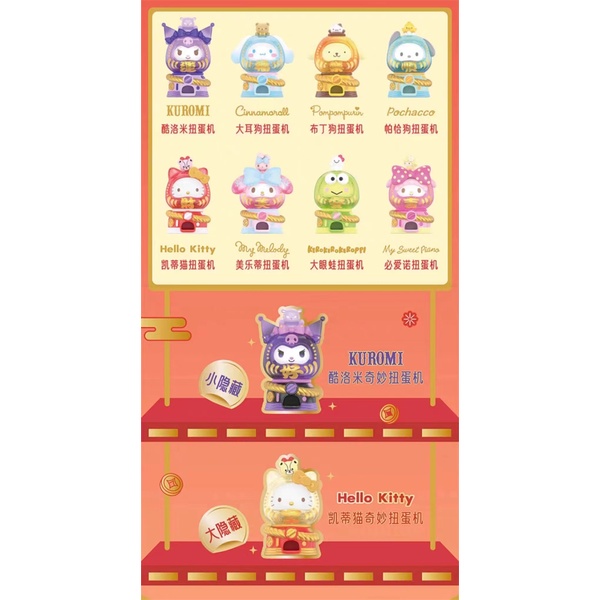 ★Đồ Chơi Nhân Vật hgtoys hgtoys hgtoys★ Búp Bê sanrio wonderful series Hộp Bí Ẩn Trang Trí Đẹp Mắt