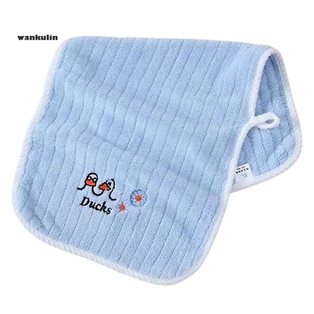 Wankulin Khăn Tắm Lông Cừu San Hô Dày Dặn Mềm Mại Họa Tiết Hoạt Hình Lâu Trôi Cho Bé
