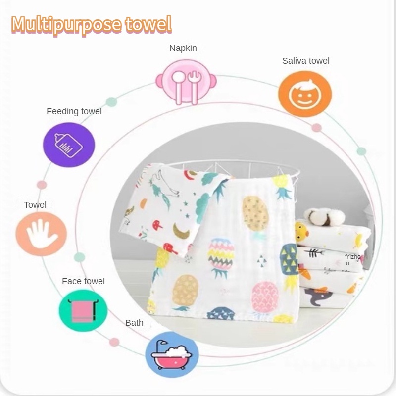 Khăn Tắm Chất Liệu 100% Cotton Cao Cấp Dành Cho Bé