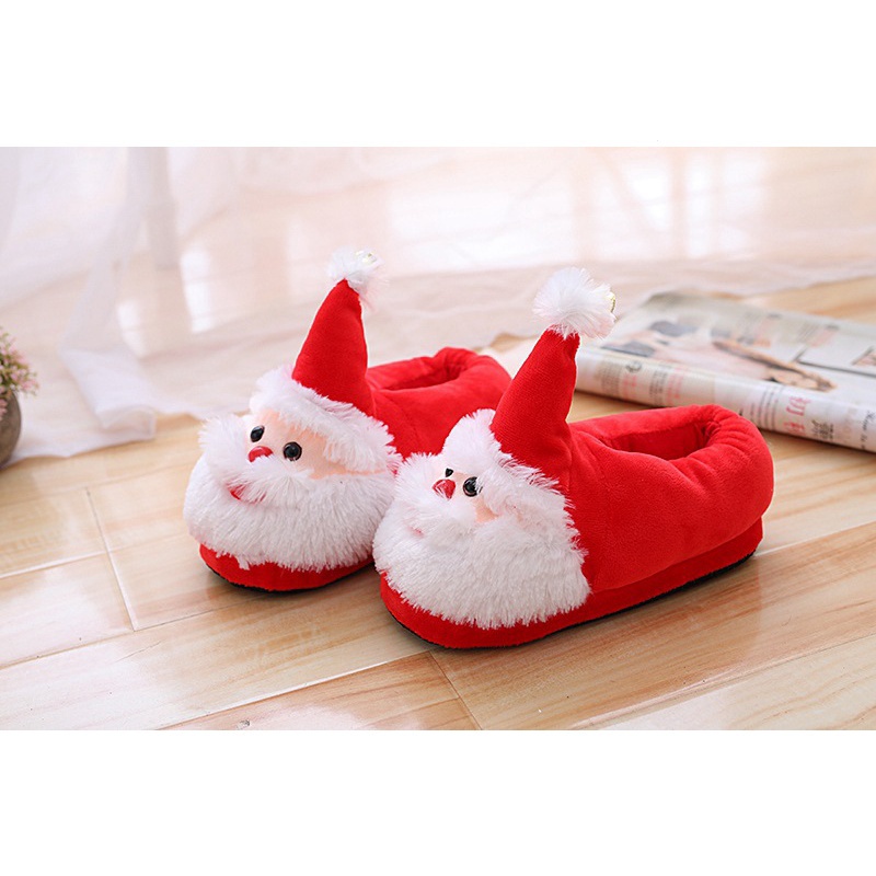 Dép Bông Đi Trong Nhà Mềm Mại Hình Ông Già Noel Cho Cặp Đôi